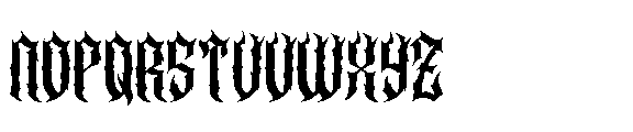 Exilium Font LOWERCASE