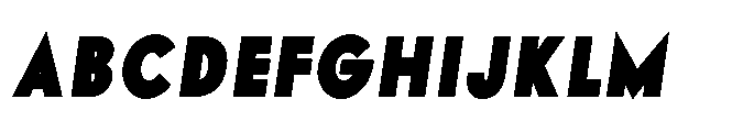 Existential Black Condensed Italic Font UPPERCASE