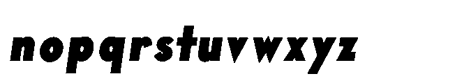 Existential Black Condensed Italic Font LOWERCASE
