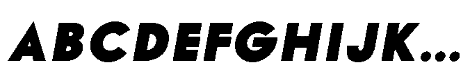 Existential Black Italic Font UPPERCASE