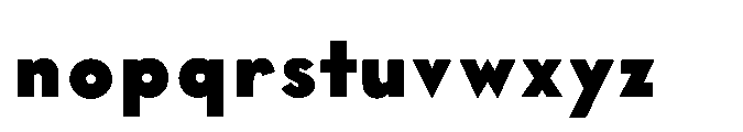 Existential Black Font LOWERCASE