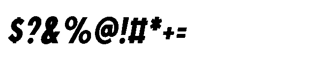Existential Bold Condensed Italic Font OTHER CHARS