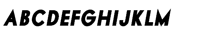 Existential Bold Condensed Italic Font UPPERCASE