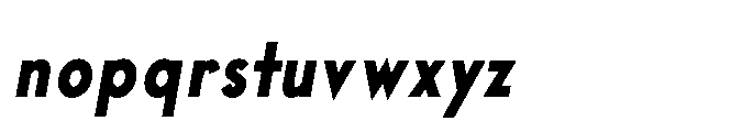 Existential Bold Condensed Italic Font LOWERCASE