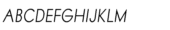 Existential Condensed Italic Font UPPERCASE