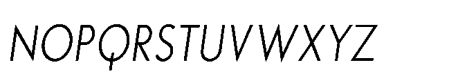 Existential Condensed Italic Font UPPERCASE