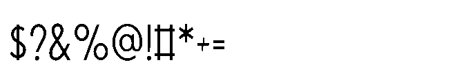 Existential Condensed Font OTHER CHARS