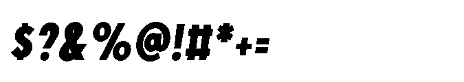 Existential Extra Bold Condensed Italic Font OTHER CHARS