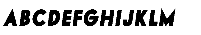 Existential Extra Bold Condensed Italic Font UPPERCASE