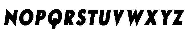 Existential Extra Bold Condensed Italic Font UPPERCASE