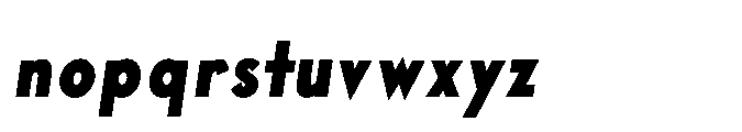 Existential Extra Bold Condensed Italic Font LOWERCASE