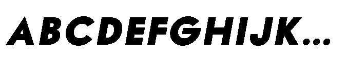 Existential Extra Bold Italic Font UPPERCASE