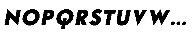 Existential Extra Bold Italic Font UPPERCASE
