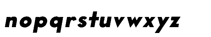 Existential Extra Bold Italic Font LOWERCASE