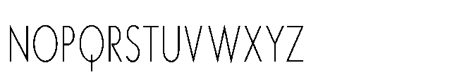 Existential Extra Light Condensed Italic Font UPPERCASE