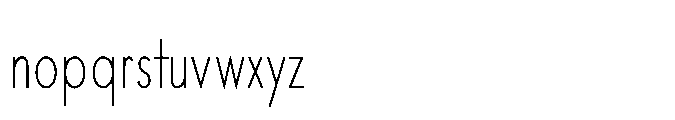 Existential Extra Light Condensed Italic Font LOWERCASE
