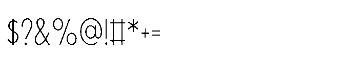 Existential Extra Light Condensed Font OTHER CHARS