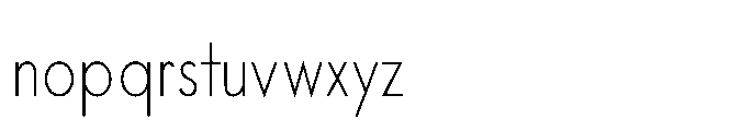 Existential Extra Light Condensed Font LOWERCASE