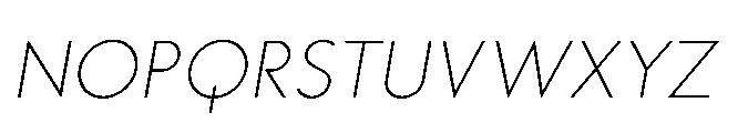 Existential Extra Light Italic Font UPPERCASE