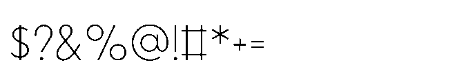 Existential Extra Light Font OTHER CHARS