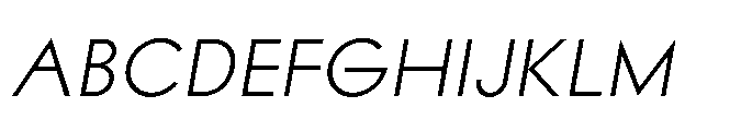 Existential Italic Font UPPERCASE