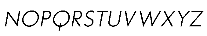 Existential Italic Font UPPERCASE