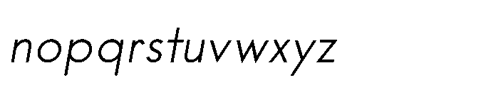 Existential Italic Font LOWERCASE