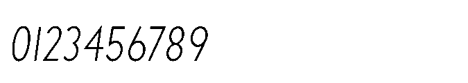 Existential Light Condensed Italic Font OTHER CHARS