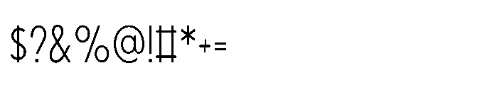 Existential Light Condensed Font OTHER CHARS