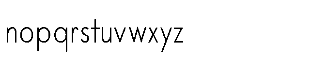 Existential Light Condensed Font LOWERCASE