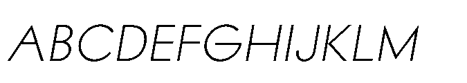 Existential Light Italic Font UPPERCASE
