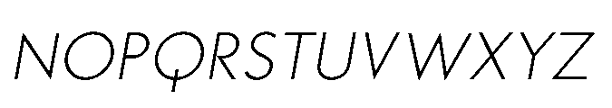 Existential Light Italic Font UPPERCASE