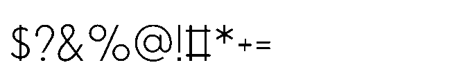 Existential Light Font OTHER CHARS