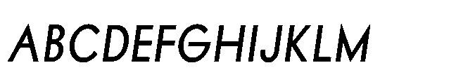Existential Medium Condensed Italic Font UPPERCASE