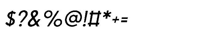 Existential Medium Italic Font OTHER CHARS