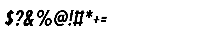 Existential Semi Bold Condensed Italic Font OTHER CHARS