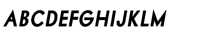 Existential Semi Bold Condensed Italic Font UPPERCASE
