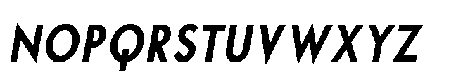 Existential Semi Bold Condensed Italic Font UPPERCASE