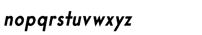 Existential Semi Bold Condensed Italic Font LOWERCASE