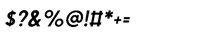 Existential Semi Bold Italic Font OTHER CHARS