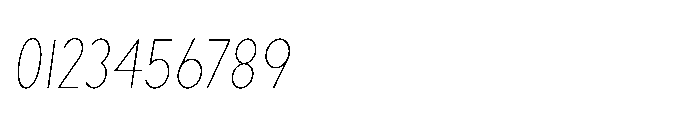 Existential Thin Condensed Italic Font OTHER CHARS