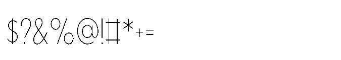 Existential Thin Condensed Font OTHER CHARS
