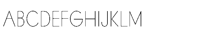 Existential Thin Condensed Font UPPERCASE