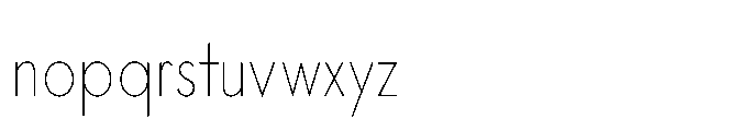 Existential Thin Condensed Font LOWERCASE
