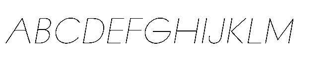 Existential Thin Italic Font UPPERCASE