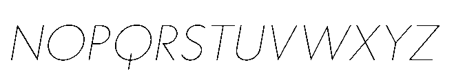 Existential Thin Italic Font UPPERCASE