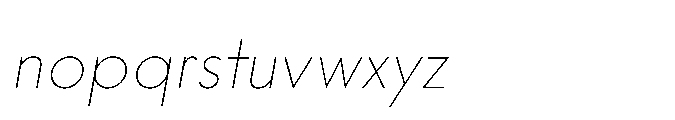 Existential Thin Italic Font LOWERCASE