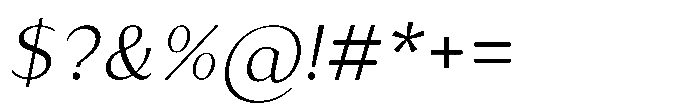 Existo Italic Font OTHER CHARS
