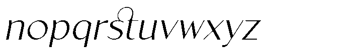 Existo Italic Font LOWERCASE