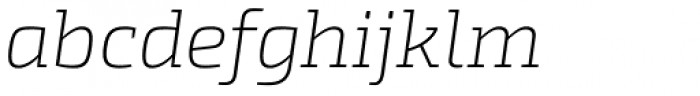 Exo Slab Pro ExtraLight Italic Font LOWERCASE